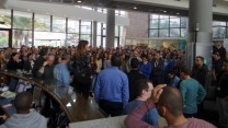 התכנסות עובדי פרטנר במטה החברה (צילום ארכיון: דוברות ההסתדרות)