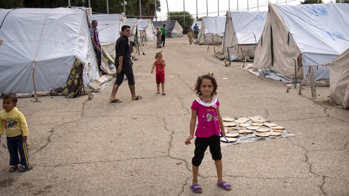 מחנה הפליטים בלטקיה, סוריה. צילום: סוכנות AP