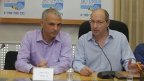 משה כחלון ואבי ניסנקורן. צילום: דניאל בר-און, דוברות ההסתדרות