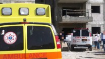 אתר הבנייה רגע לאחר נפילת עובד אל מותו. ארכיון. צילום: איחוד הצלה כרמל
