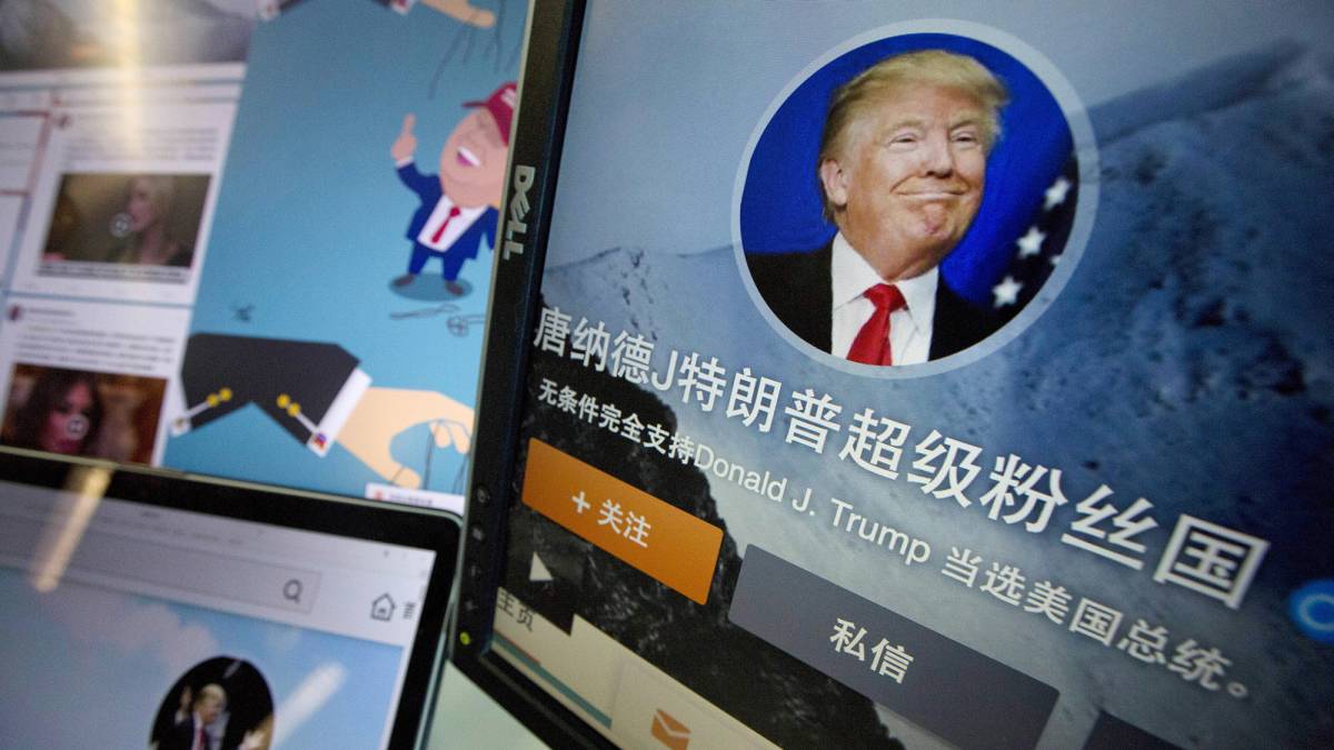 טראמפ ברשתות החברתיות הסיניות, צילום: סוכנות AP.