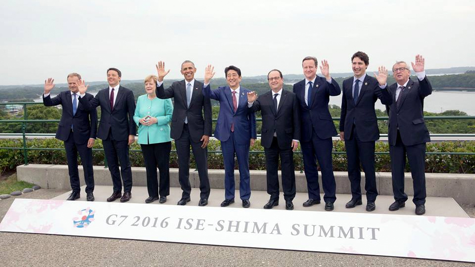מנהיגי מדינות G-7 בועידה.