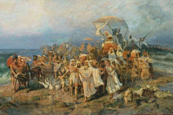בני ישראל במדבר, ציור מאת: Wilhelm Kotarbiński (1848–(1921