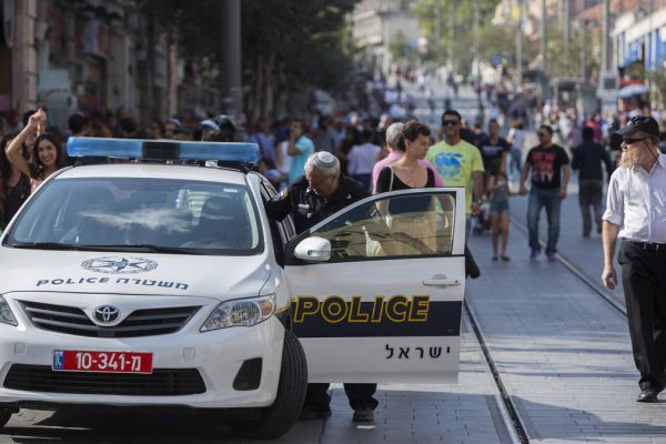 ניידת משטרה בירושלים. צילום: יונתן זינדל / פלאש 90