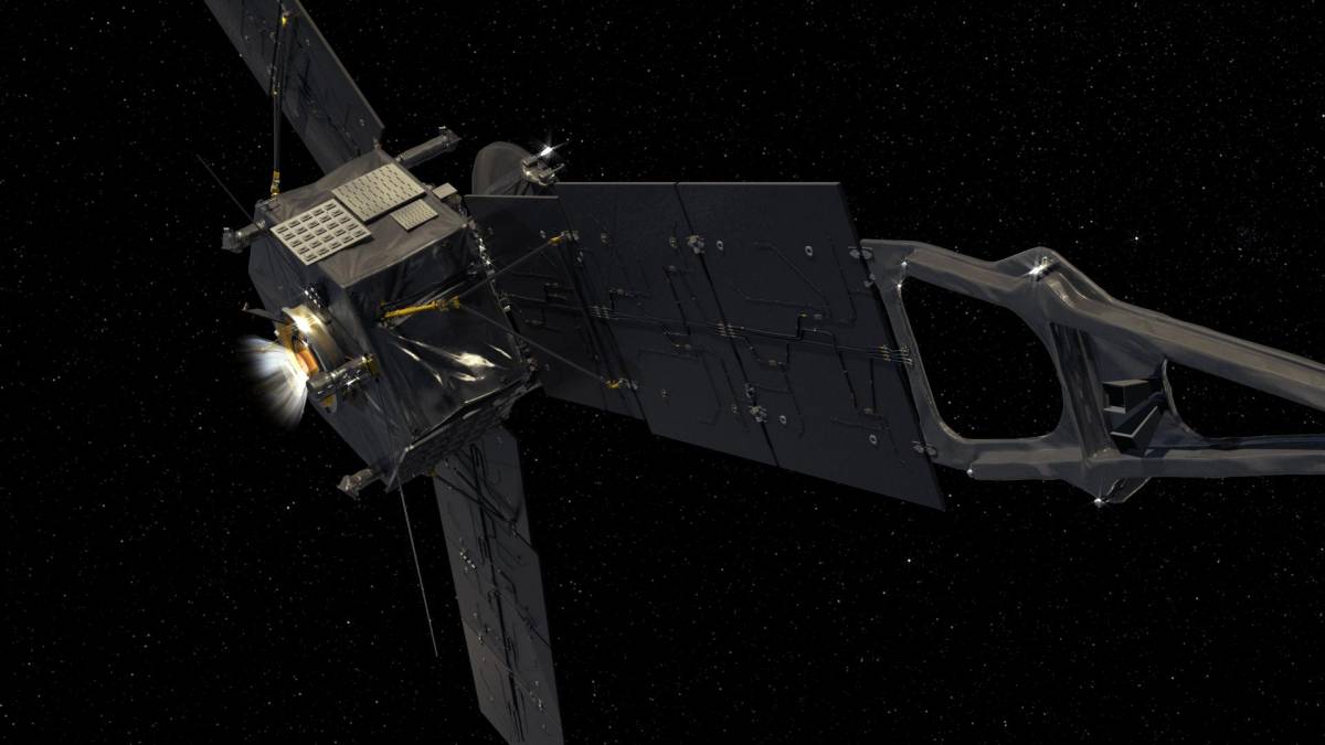 הגשושית ג'ונו (הדמיית מחשב) Courtesy NASA/JPL-Caltech.
