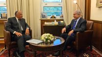 פגישת רה"מ נתניהו ושר החוץ המצרי, אמש צילום: חיים צח, לע"מ.