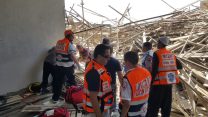 תאונת עבודה באתר בנייה בטירת הכרמל. ארכיון. צילום: איחוד והצלה חיפה