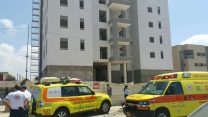 תאונת עבודה באתר בנייה צילום: דוברות מד"א
