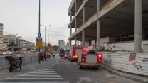 אתר תאונת בניין על דרך בגין בתל-אביב. צילום: דבר ראשון.