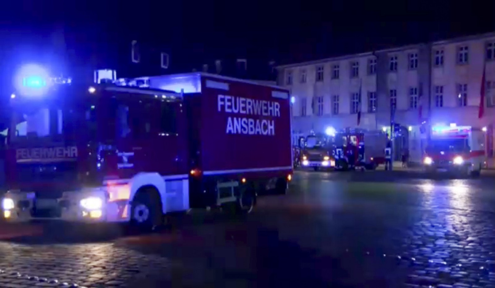 זירת הפיגוע באנסבך שבגרמניה. צילום: AP