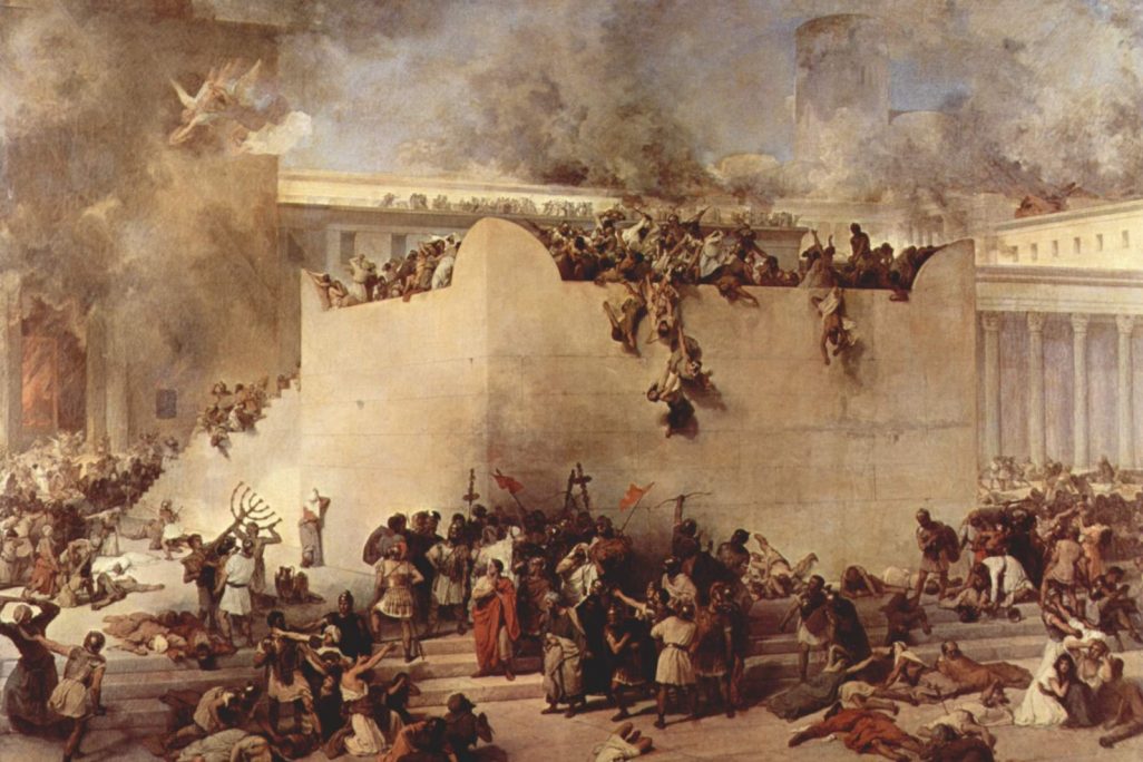 חורבן בית המקדש (ציור: Francesco Hayez 1867).