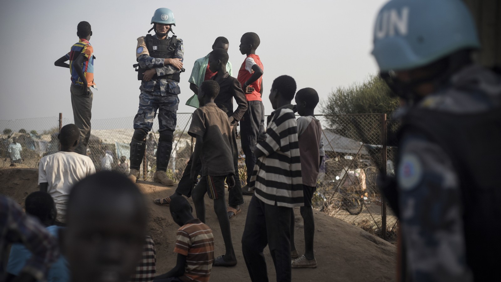 כוחות האו&quot;ם בבסיס ליד העיר ג'ובה בדרום סודאן (צילום: סוכנות AP).