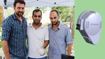 יניב וולמן, ליאב שירמי וגיא אינדיק  עם המכשיר שפיתחו (תמונות: דוברות אוניברסיטת אריאל).