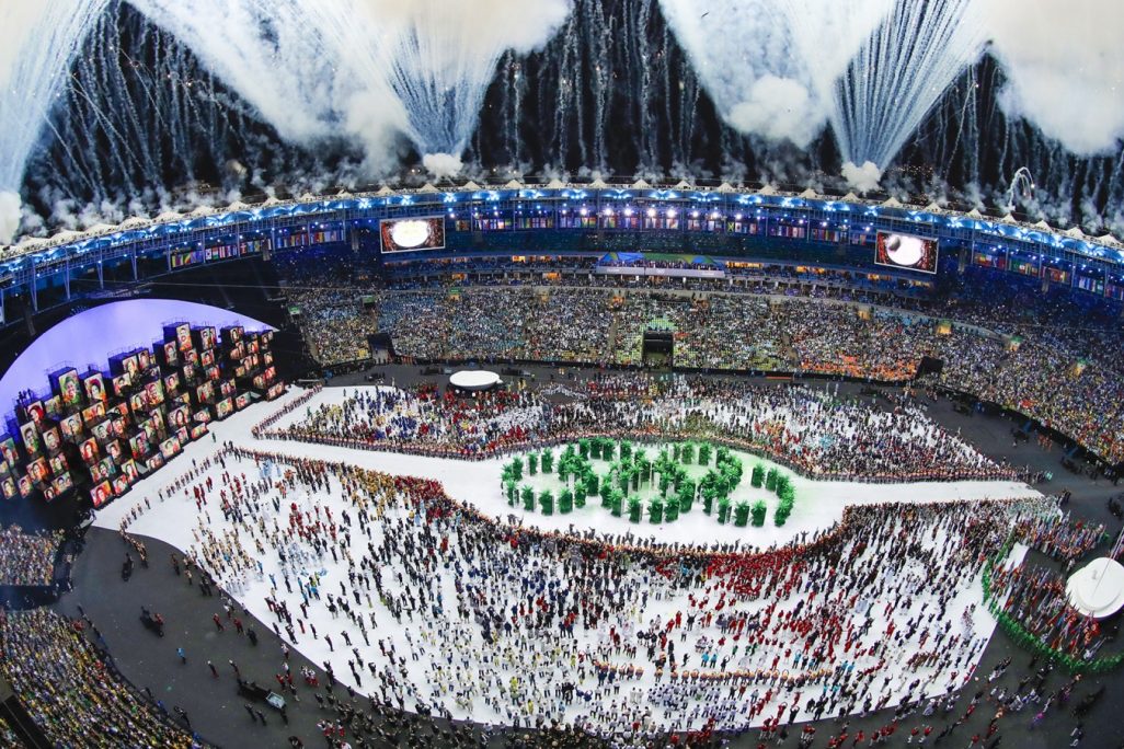 טקס פתיחת המשחקים האולימפיים. צילום: סוכנות AP