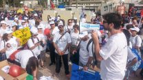 עובדי קרן קרב בחגיגות ה-1 במאי (צילום: דבר ראשון)