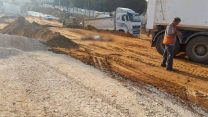 אתר התאונה הבוקר (צילום: הקואליציה למאבק בתאונות בניין).
