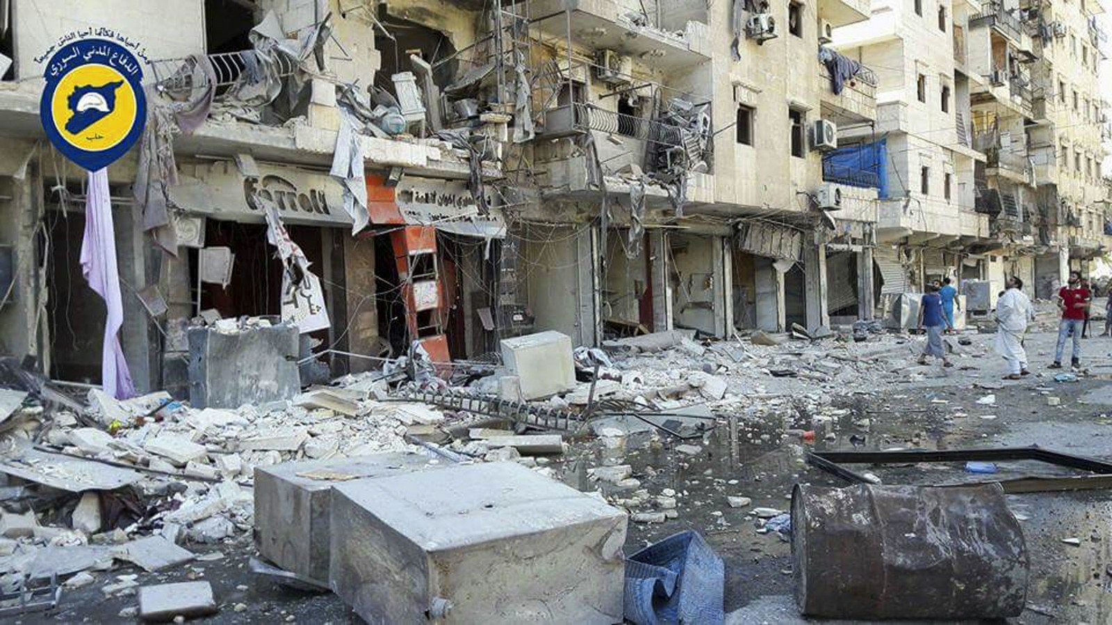 העיר חאלב בסוריה לאחר תקיפות אוויריות (צילום: סוכנות AP).