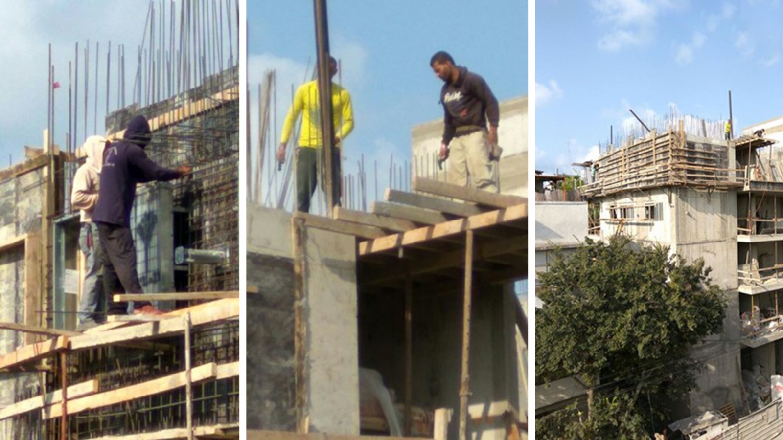 Workplace safety violations continually repeated at construction site in Israel’s Center (Photograph: Davar).