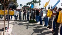 הפגנת עובדי נתג''ז (צילום: באדיבות ועד עובדי נתג''ז).