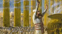 שלמה חונך את בית המקדש הראשון (תמונה: James Tissot / ויקיפדיה).