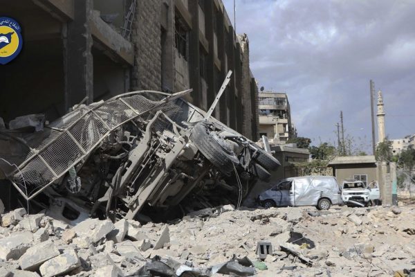 העיר חאלב לאחר הפצצת כוחות אסד, ב-23 בספטמבר (צילום: סוכנות AP).