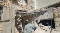 מרפסת קרסה בשכונת רמות בירושלים (צילום: כיבוי והצלה ירושלים)