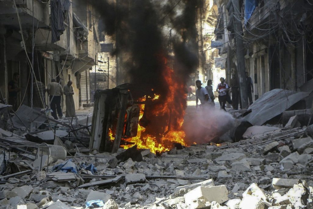 שכונת משהד החאלב לאחר הפצצת כוחות אסד (צילום: סוכנות AP).