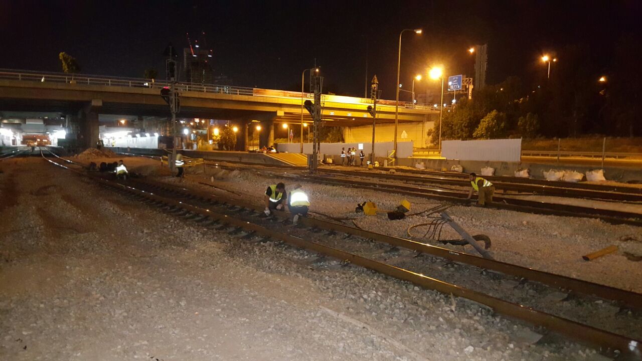 עבודות השיפוץ ברכבת בתל אביב. צילום: רכבת ישראל
