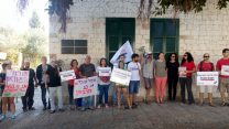 הפגנת עובדי המוזיאונים בחיפה (צילום: דבר ראשון).