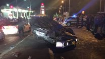 זירת התאונה בדבורייה בה נהרגו שני צעירים(צילום: דוברות המשטרה)