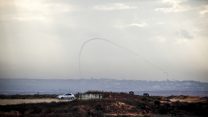 ירי רקטה לישראל (צילום ארכיון: אדי ישראל / פלאש 90)