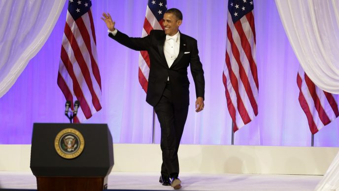 ברק אובמה בנשף השבעתו לנשיא ה-44 של ארה״ב (צילום ארכיון: סוכנות AP).