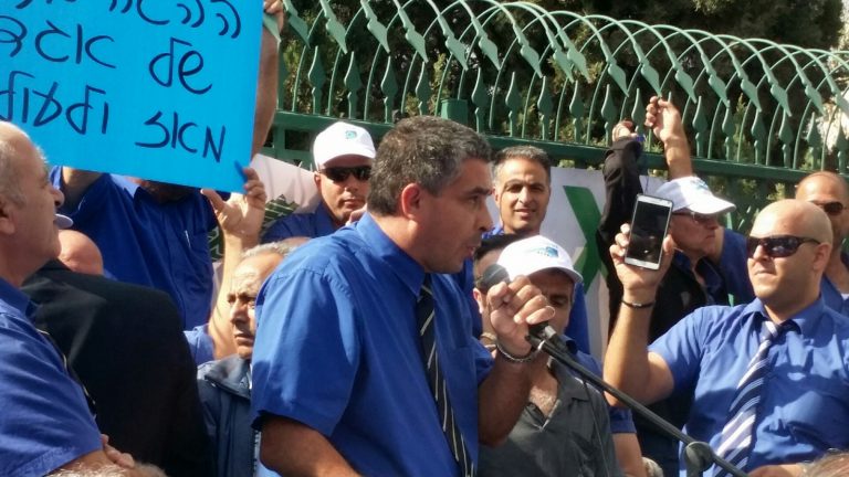 יו"ר ועד העובדים באגד, קובי ואחניש. "עשינו היסטוריה" (צילום ארכיון: דוברות ההסתדרות)