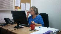 A worker in an office. (Photo illustration: Davar)