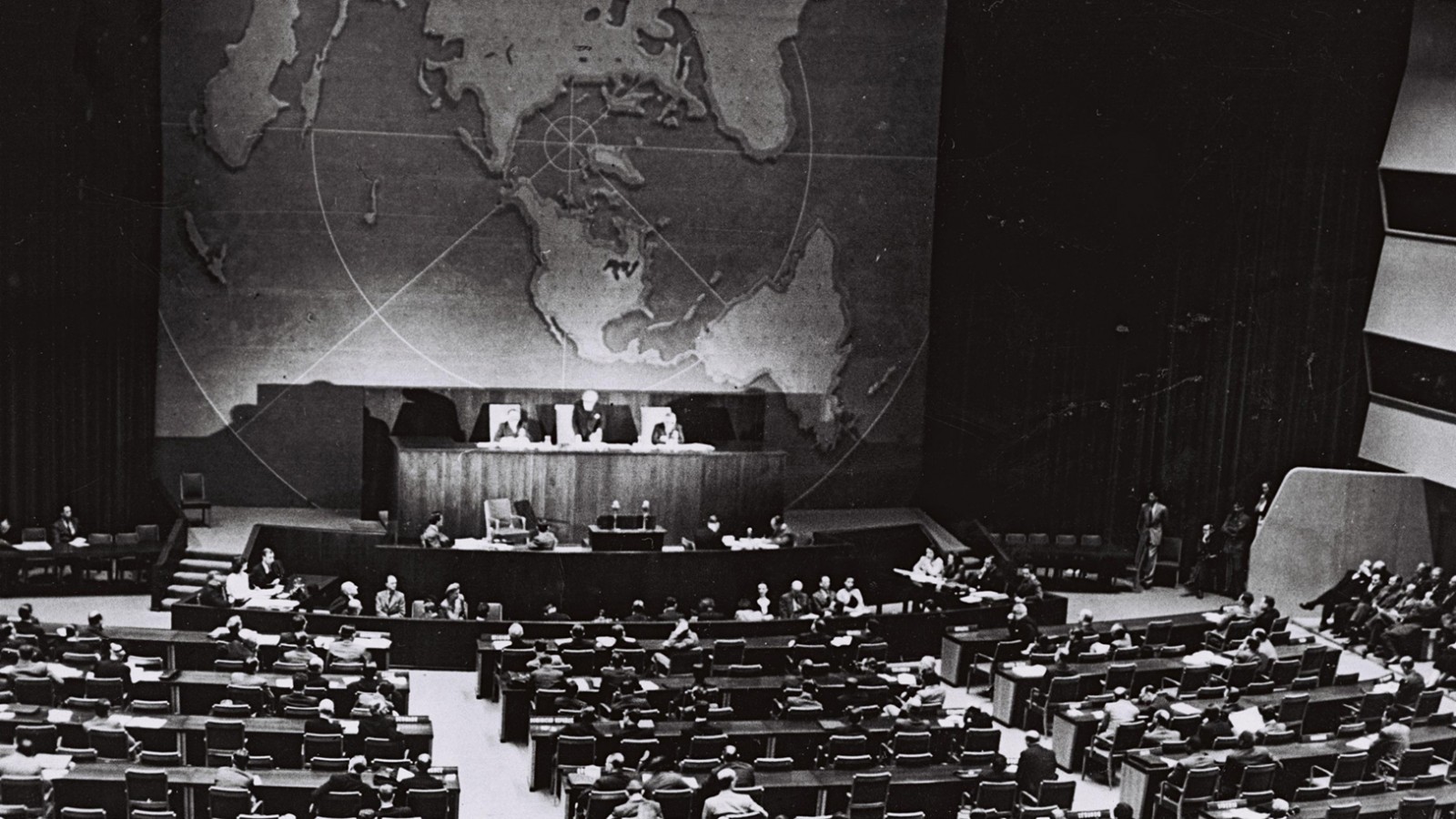 הכרזת האו&quot;ם בכ&quot;ט בנובמבר 1947 (תמונה מתוך אוסף התצלומים הלאומי)