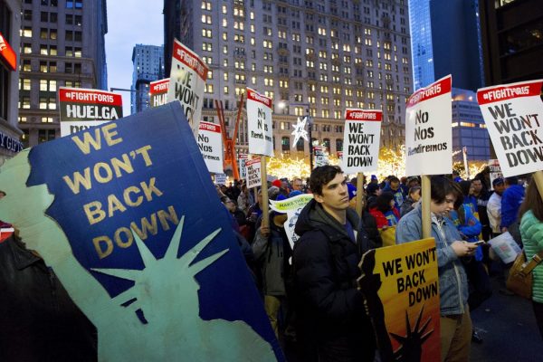 הפגנות Fight For 15 בניו יורק, 29 בנובמבר 2016 (צילום: סוכנות AP)