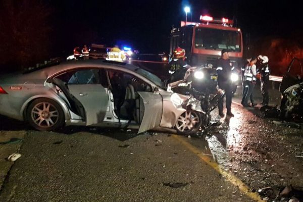 זירת התאונה (צילום: איתי מזור, תיעוד מבצעי מד"א).