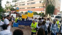 הפגנת עובדי תכנית קרב (צילום באדיבות ההסתדרות).