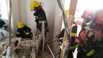 פעולות החילוץ לאחר תאונת הבניין בבני ברק (צילום: דוברות כיבוי והצלה מחוז דן)