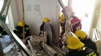 תאונת הבניין בבני ברק (צילום: דוברות כיבוי והצלה מחוז דן)