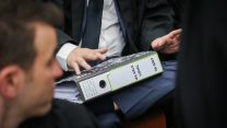דיון בבקשת הפועל תל אביב להקפאת הליכים. (צילום: פלאש 90)