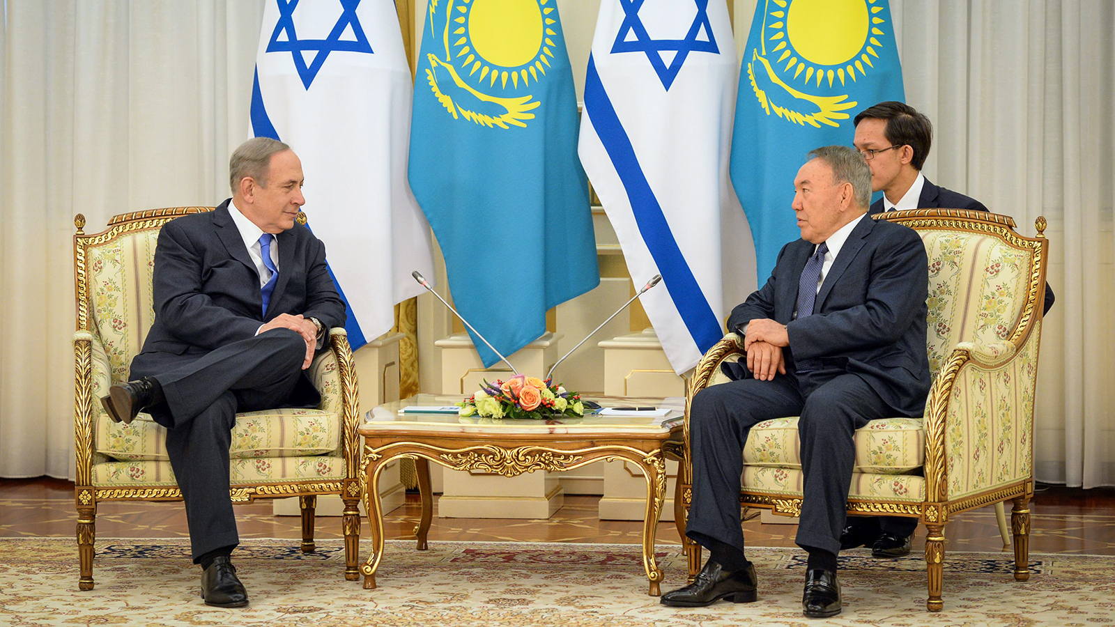 בנימין נתניהו נפגש עם נשיא קזחסטן (צילום: חיים צח / לע"מ).