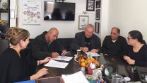 הסכם קיבוצי ראשון נחתם בין איגוד עובדי התחבורה בהסתדרות, הנהלת חברת ההיסעים ברקנית וועד עובדי החברה (מתוך דף הפייסבוק של איגוד עובדי התחבורה בהסתדרות).