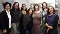 מימין: לוטם יניב, דר' אירנה נורדקין עוזרת מנהל המרכז הרפואי זיו בצפת, אורטל בארי, סדו פראלטה שביט, מיטל הירש מטלון, ליאת לנגלבן ושרון קורן מהמרכז הרפואי זיו (צילום: דוברות המרכז הרפואי זיו)