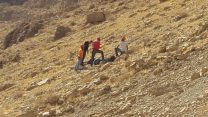 צוות החילוץ וההצלה בנחל צאלים (צילום: מיכה בן גיגי / יחידת חילוץ והצלה ערד)