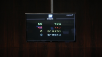 תוצאות ההצבעה בכנסת (צילום: נעם ריבקין פנטון / דוברות הכנסת).