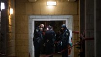 כוחות בטחון בזירת השריפה בירושלים (צילום: יונתן זינדל פלאש 90)
