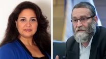 יו"ר ועדת הכספים משה גפני ויו"ר נעמ"ת גליה ווולוך (צילומים: יונתן זינדל פלאש90 / איתמר רותם).