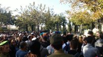 הלוויתו של רב"ט ויאצ'סלב (סלבה) גרגאי שנהרג ביום שני במחנה אל-פוראן ברמת הגולן (צילום: דבר ראשון)