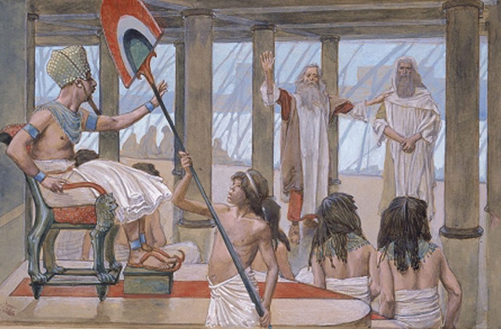 משה מדבר אל פרעה ( c. 1896-1902, James Jacques Joseph Tissot)